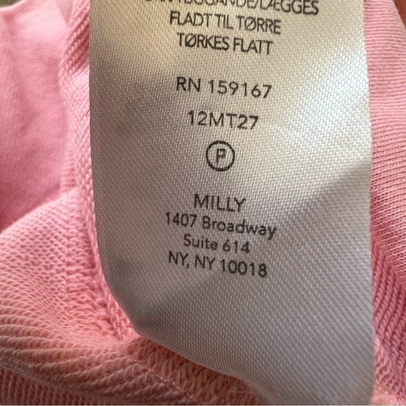 Milly Marianne pleated shoulder crossback sweatshirt pink 13526 - Picture 16 of 16